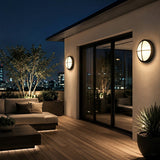 Maru Modern Outdoor Porch Light, Round LED Wall Sconce, Waterproof, Patio & Garden
