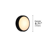 Maru Modern Outdoor Porch Light, Round LED Wall Sconce, Waterproof, Patio & Garden