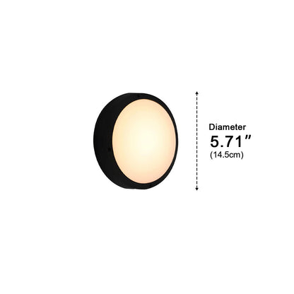 Maru Modern Outdoor Porch Light, Round LED Wall Sconce, Waterproof, Patio & Garden