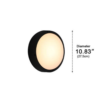 Maru Modern Outdoor Porch Light, Round LED Wall Sconce, Waterproof, Patio & Garden