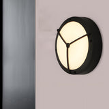 Maru Modern Outdoor Porch Light, Round LED Wall Sconce, Waterproof, Patio & Garden