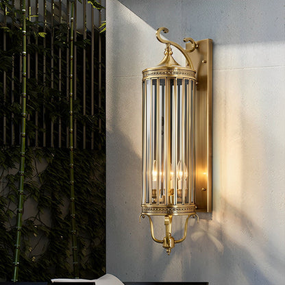 Lars Vintage Outdoor Porch Light, Mid-Century LED Wall Sconce, Copper & Bronze