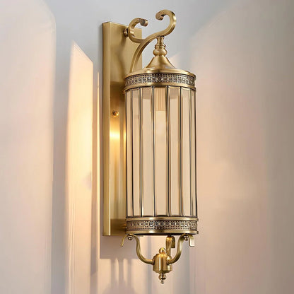 Lars Vintage Outdoor Porch Light, Mid-Century LED Wall Sconce, Copper & Bronze