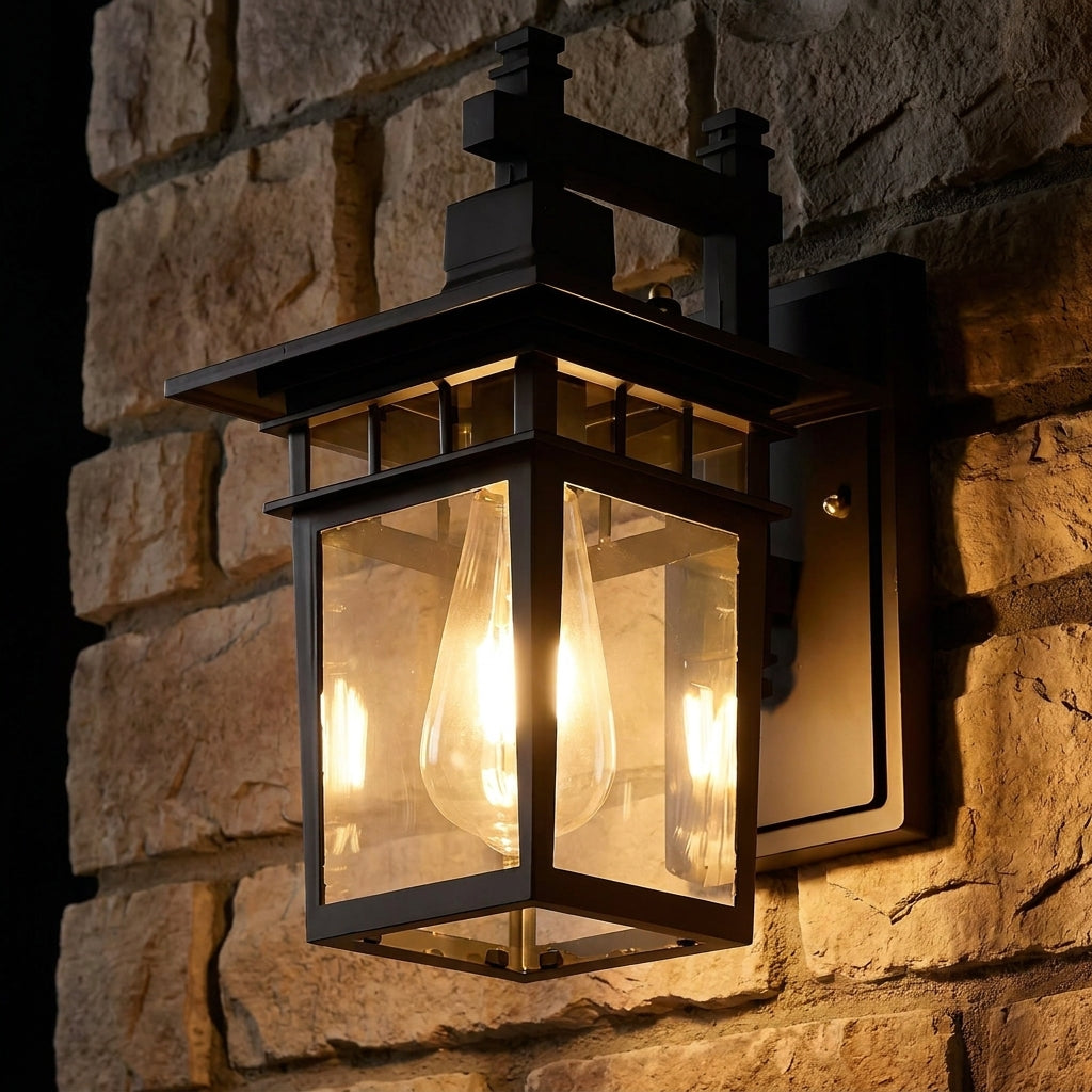 Wexford - mounted on stone wall at night
