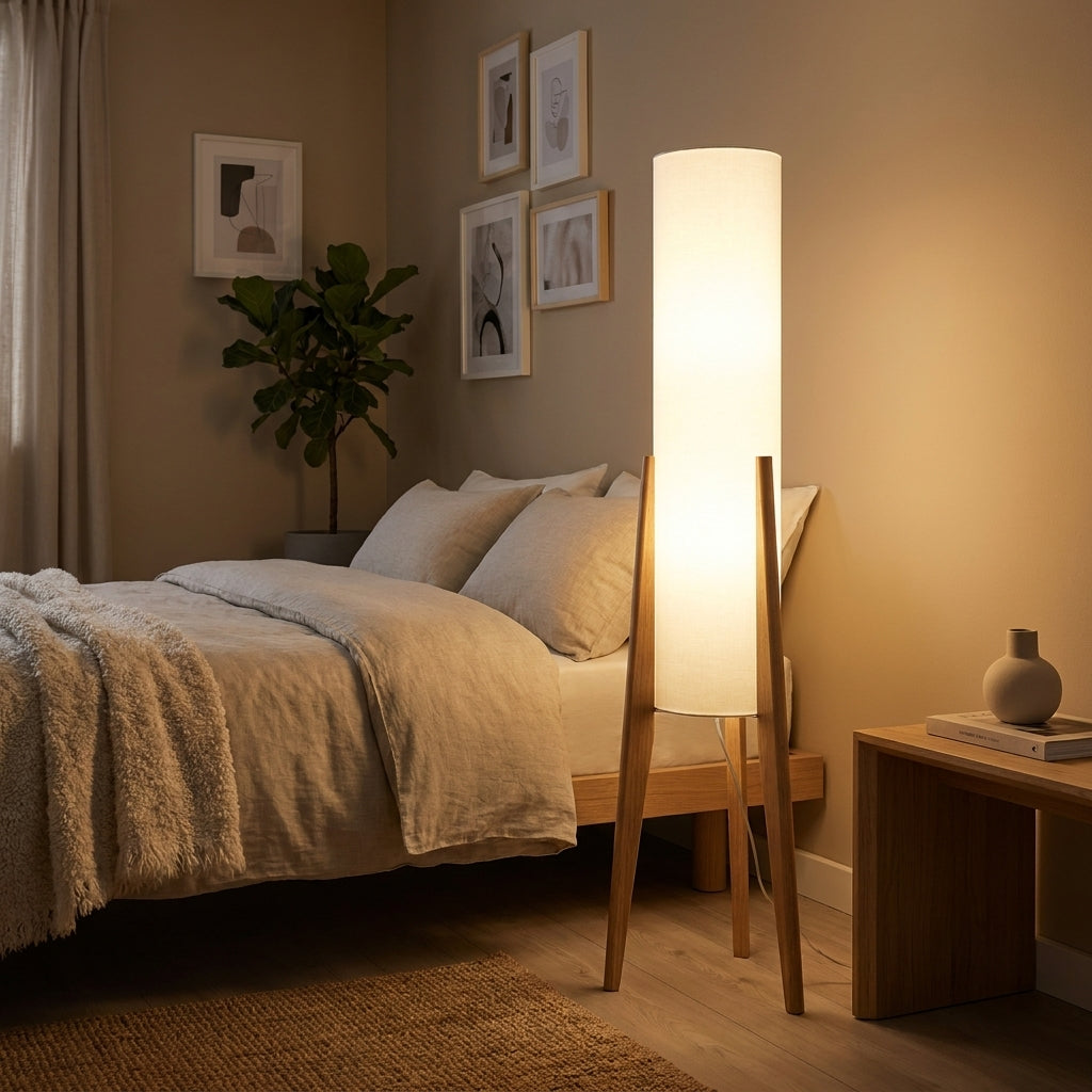 Tripod floor lamp - bedroom lifestyle