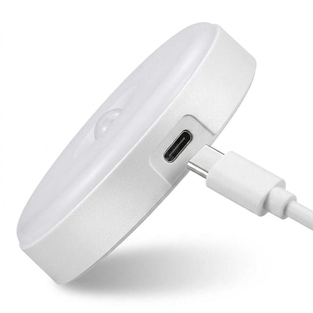 Yura Rechargeable Motion Sensor Night Light - USB-C charging port detail